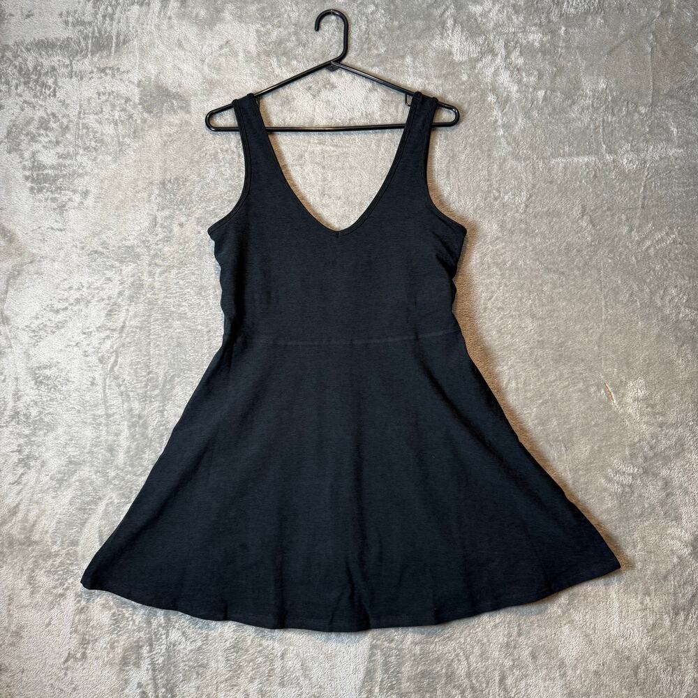Beyond Yoga Black Sleeveless A-Line Dress